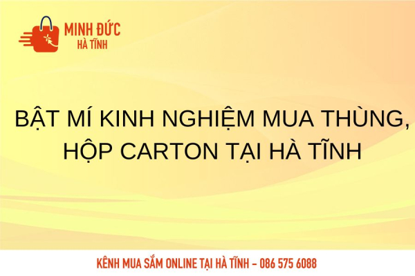 BẬT MÍ KINH NGHIỆM MUA THÙNG, HỘP CARTON TẠI HÀ TĨNH