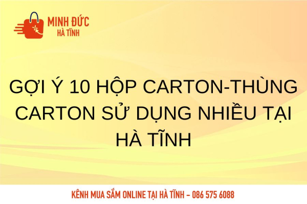 GỢI Ý 10 HỘP CARTON-THÙNG CARTON SỬ DỤNG NHIỀU TẠI HÀ TĨNH